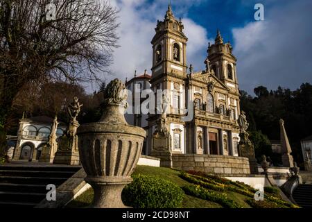 Portugal, Braga, Bom Jesus do Monte als Weltkulturerbe der UNESCO-Heiligtum Stockfoto