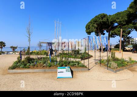 Frankreich, Alpes Maritimes, Antibes Juan les Pins, Garden Festival der französischen Riviera 2019, Garten vertrauen sie dem Wind von Giorgio Broccardo, Daniela Donisi, Fabrizio Duca und Riccardo Bianchi Stockfoto