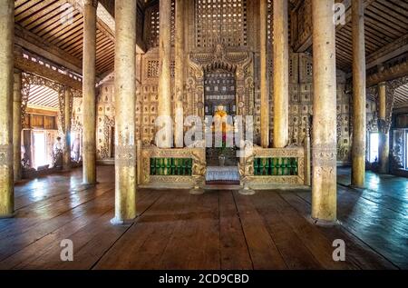 Myanmar (Burma), Mandalay Region, Mandalay City, Tek Kyaung Shwenandaw Kloster Stockfoto