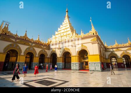 Myanmar (Burma), Mandalay Region, Mandalay City, Mahamuni Pagode Stockfoto