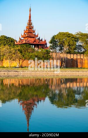 Myanmar (Burma), Mandalay Region, Mandalay Stadt, die Wälle Stockfoto