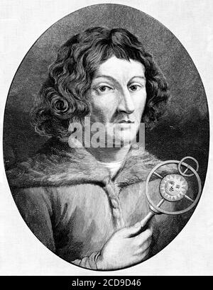 Copernicus. Porträt des Nikolaus Kopernikus (1473-1543), Stich, 1894 Stockfoto