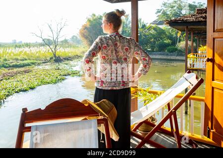 Myanmar (Burma), Shan State, Inle Lake, Paramount Inle Resort Stockfoto