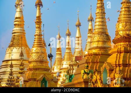 Myanmar (Burma), Yangon, Shwedagon-Pagode Stockfoto