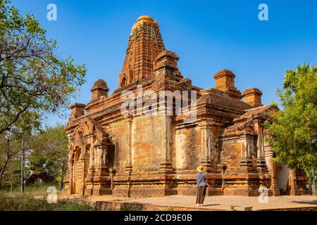 Myanmar (Burma), Mandalay Region, buddhistische archäologische Stätte von Bagan als Weltkulturerbe der UNESCO, Wetkyi in Gubyaukgyi Tempel Stockfoto