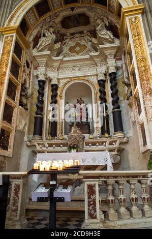 Frankreich, Corse du Sud, Ajaccio, Innenraum der Kathedrale Notre Dame de l'Assomption, die Kapelle des Rosenkranzes Stockfoto