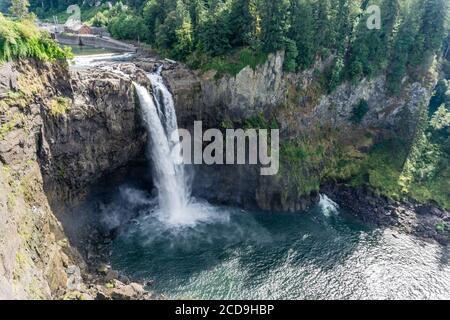 Herrliche Snoqualmie Falls im Staat Washington. Stockfoto