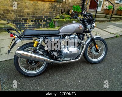 2018 registrierter Royal Enfield 650cc Interceptor Zweizylinder-Motorzyklus Stockfoto