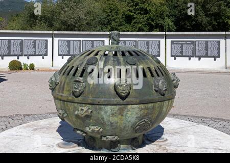 Spomen Park antifašističkih žrtava Denkmal, Buzet, Istrien, Kroatien Stockfoto