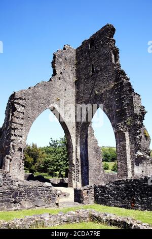 Talley Abbey ruins Carmarthenshire South Wales UK a Norman 12th Jahrhundert Kloster der Prämonstratenser (Weiße Kanonen) Das ist eine beliebte Reise d Stockfoto