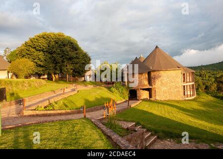 Log Hotels in Naguro Naguro Krater Tansania Stockfoto