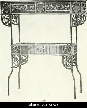 . Illustrieren Licht Eisen gepresste Rosetten, Tassen, Schalen, Blätter, Rosen und verschiedene Ornamente auf Lampen und Leuchten verwendet ... . /V-^S/ A^py3 Abbildungen sind ein-Seventh actual Si;. Stockfoto