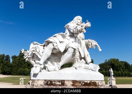 Chantilly Stadt mit seinen romantischen Parks, Schloss und Stallungen Stockfoto