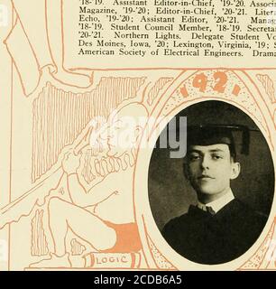 . Colonial Echo, 1921 . Arthur Warren Johnson, A.B. Phil Alpha Zeta. Tau Kappa Alpha. Phoenix Literary Society. CHAP-lam, 17-18; Sekretär, 18-19; Vizepräsident, 10-20. Y M C ACABINET, IS-IP. 10-20; Präsident, 20--21. Associate Editor Flat Hat 18- 19. Stellvertretender Chefredakteur, 19-20. Associate Editor LiteraryMagazine,/19-20; Editor-in-Chief, 20-21. Literaturredakteur ColonialEcho, 19-20; Assistenzredakteur, 20-21. Manager Debate Council.in.^^ Student Council Member, 18-19. Sekretär Studentenrat^ 20-21. Nordlichter. Delegierter Student Volunteer Conferencedes Moines, Iowa, 20; Lexington, Virg Stockfoto