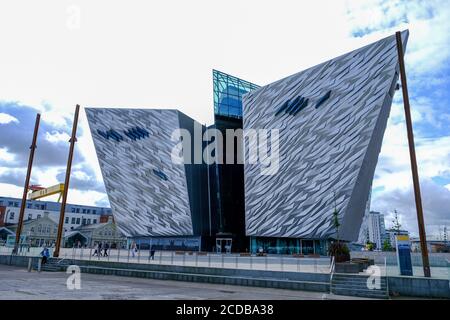 Belfast - August 2019: Titanic Museum Stockfoto