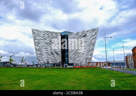Belfast - August 2019: Titanic Museum Stockfoto