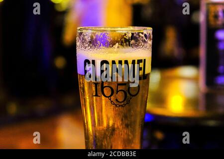 Belfast - August 2019: Ein Bier in einem Belfast Pub Stockfoto