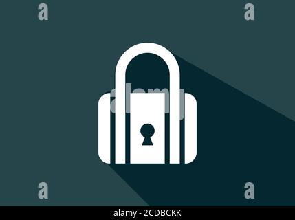 Schlosssymbol. Sicherheitslogo für Mobilgeräte und Internet. Schloss Logo Zeichen Symbol Vektor Illustration Stock Vektor