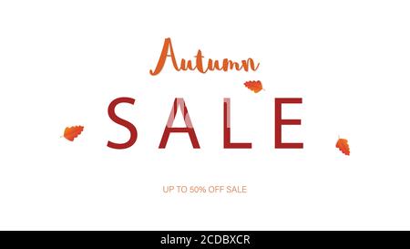 Herbst Verkauf Hintergrund Layout dekorieren mit Blättern für den Verkauf einkaufen. Banner für Herbst Verkauf aus Blättern.Herbst Verkauf Flyer Vorlage mit Schriftzug. Br Stock Vektor