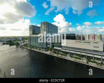 Luftaufnahme River Landing Miami FL USA in der Nähe der Fertigstellung Stockfoto