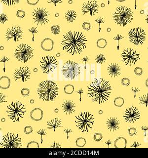 Nahtloses Muster mit farbgezeichneten Fuzz-Elementen. Stock Vektor