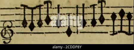 . Amadis de Grece; tragedie en musique, représentée pour la Premiere fois, par l'Accademia royale de musique, le vingt-simiéme mars 1699 . T-Trompetten. -------!?------ T –-f V  – londe; 11 eft Thon- ncur de Luni- vers. ^p^-pigi :i;5: :€:rrë londei II eft Thon- neur de Tuni- vers. V. CHR. Tïmballis. 14 TR – AMADIS DE GRECE, TRA GEDIE.. Stockfoto