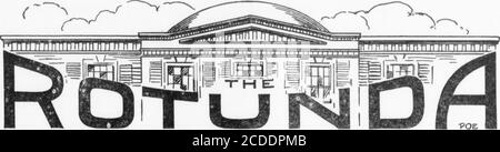 . Die Rotunde . -tion. Die Geschichte von drei Chormädchen. Das Publikum begrüßt dieses Bild eines großen Spektakels des Bühnenlebens! Eine lebendige Geschichte von Sonnenschein und Tränen, von den Schönheiten woblossom in der Nacht Lichter und wie das Schicksal schnappt sie in seinem inescapableweb. Auch gute Komödie. Matine Freitag um 4 Uhr. Bitte kommen Sie Frday und vermeiden Sie es am Samstagabend zu überfüllen. MON.âJohn Lowell und ENangeline Russell in DER GROSSEN SHOW. Ein spec-tacular Melodram von circu Leben aus dem Inneren der THF] GROSSE SHOW gefüllt mit sensationellen Episoden. Eine Hochgeschwindigkeitsgeschichte des Zirkuslebens mit Clowns und Kuhjungen, Indianern und Elefanten als Th Stockfoto