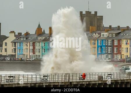 Aberystwyth Sturm Francis Stockfoto