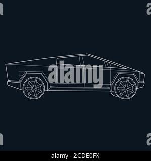 Vektor-Illustration von Auto-LKW Stock Vektor