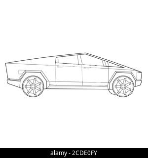 Vektor-Illustration von Auto-LKW Stock Vektor
