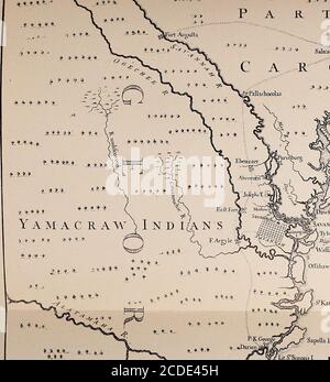 . Die spanische offizielle Konto des Angriffs auf die Kolonie von Georgien, in Amerika, und seiner Niederlage auf St. Simons Island von General James Oglethorpe. Er gab, um die genannten per-Mission zu erhalten. Wie ich von ihnen finde, dass er die Wahrheit gesagt hat, und eine genaue Darstellung und vertrauenswürdige Nachrichten über den Staat der Städte von Neu-Georgien gegeben hat, seine Befestigungen, Kräfte und es-Tabulishments, beide, wie diese zum Zeitpunkt der Expedia für das vergangene Jahr 1738 geplant und geplant waren, Und wie sie nach der Ankunft des kommandierenden Generalos Don Diego Ogletop waren,** habe ich es für richtig gehalten, IhreLordship zu schicken Stockfoto