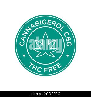 Cannabigerol CBG. THC-freies Symbol. Stock Vektor