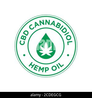 CBD Cannabidiol-Symbol. Hanföl. Stock Vektor