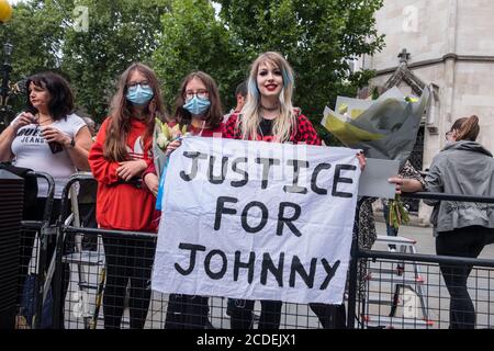 Johnny Depp kommt am Royal Courts zum letzten Tag des Verleumdungsverfahrens mit: Atmosphäre wo: London, Großbritannien Wann: 28 Jul 2020 Kredit: Phil Lewis/WENN Stockfoto