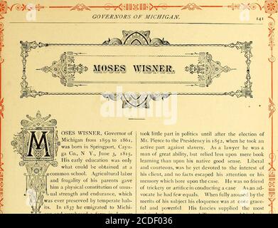 . Porträt und biographisches Album von Isabella County, mich . Stockfoto