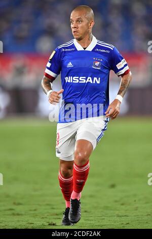 Marcos Junior von Yokohama F. Marinos während des J1-Fußballmatches der J.League zwischen Yokohama F. Marinos 4-1 Hokkaido Consadole Sapporo im Nissan-Stadion am 26. August 2020 in Yokohama, Kanagawa, Japan. Quelle: AFLO/Alamy Live News Stockfoto