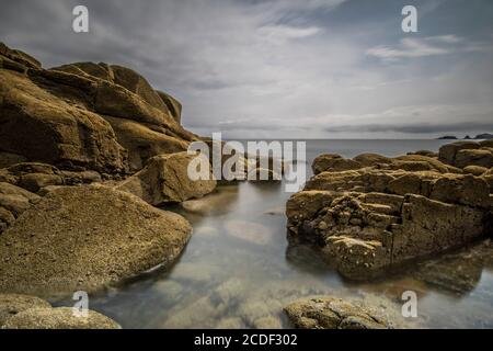 Wiseman's Bridge, Saundersfoot Bay, Pembrokeshire, West Wales, Großbritannien Stockfoto