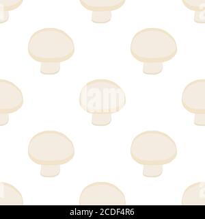 Illustration zum Thema der hellen Muster Pilz, Gemüsechampignon für Dichtung. Gemüsemuster bestehend aus schönen Pilzen, viele Champignon. Stock Vektor