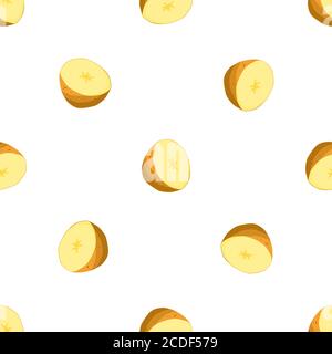 Illustration zum Thema der hellen Muster braune Kartoffel, Gemüsebatte für Dichtung. Gemüsemuster bestehend aus schönen Kartoffeln, viele Batten. Einfache c Stock Vektor