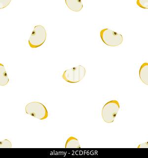 Illustration zum Thema große farbige nahtlose Apfel, helle Frucht Muster für Dichtung. Obst-Muster, bestehend aus schönen nahtlos wiederholen Apfel. Einfache c Stock Vektor