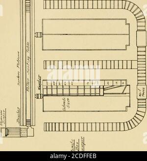 . Zitrusfrüchte; ein Bericht der Zitrusfrucht-Industrie, mit besonderem Verweis auf kalifornische Anforderungen und Praktiken und ähnliche Bedingungen . Abb. 112. – eine Ty machen eine Spezialität des Entwerfens und des Konstruierens der Verpackungshäuser und der Herstellung der speziellen Ausrüstung. ]Iostorange-Häuser bestehen aus einem Keller, in dem schüttelt und andere Vorräte gelagert werden und wo Kisten hergestellt werden, und einem Verpackungsboden, in dem Obst vom Lieferwagen umgeschlagen wird 300 Citrus Fruits &gt;^^^?^^^^^^?^.^^^.-?-^^T-. ^1 ^ Stockfoto