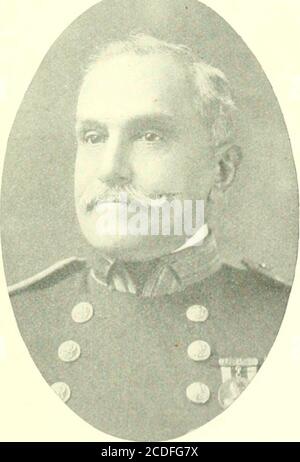 . Norwich University, 1819-1911; ihre Geschichte, ihre Absolventen, ihre Rolle der Ehre. WarRecords Office, war College, lori)edoSchool und Naval AC-ademy; an der Ratter Institution, war er acht Jahre lang Lehrer. Er kommandiertdie Naval Station in Key West, die Kreuzer, Lancaster, Yankee, und Konteradmiral George P. Colvocoresses.Newark und die Naval Academy Praxis Squadron in der Sommerkreuzfahrt von 1906. Admiral Colvocoresses letzte aktive Dienst war als Kommandant von Midshipman bei th(! United States Naval Academy in den Jahren 1906-07. Hewas pensioniert auf eigene Bitte, nach fünfundvierzig Jahren des servic Stockfoto