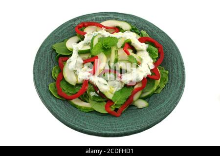 Gurke Und Minzsalat Stockfoto