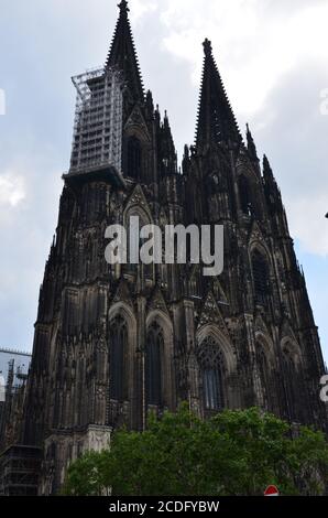 Kölner Dom. Welterbe - ein römisch-katholisch-gotischer Dom in Köln Stockfoto