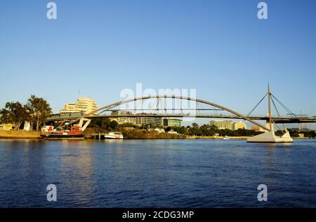 Goodwill Bridge Brisbane Australien Stockfoto