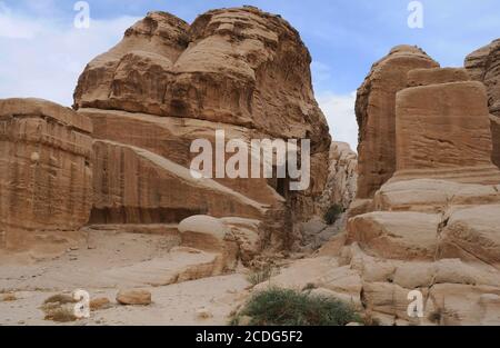 In den Bergen von Petra in Jordanien Stockfoto