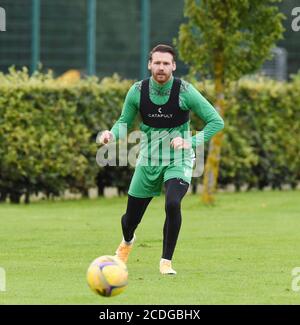 28. August 20, Ormiston, East Lothian, Schottland. VEREINIGTES KÖNIGREICH. Hibernian Training Session for Sundays SPL match vs Aberdeen Credit: eric mccowat/Alamy Live News Stockfoto