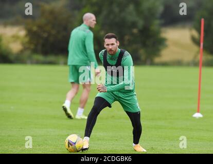 28. August 20, Ormiston, East Lothian, Schottland. VEREINIGTES KÖNIGREICH. Hibernian Training Session for Sundays SPL match vs Aberdeen Credit: eric mccowat/Alamy Live News Stockfoto