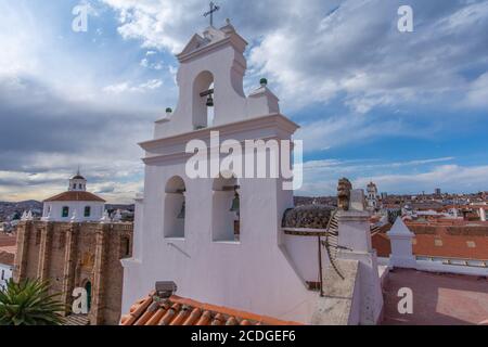 Iglesia de la Merced, Sucre, konstitutionelle Hauptstadt Boliviens, Hauptstadt des Departements Chuquisaca, Bolivien, Lateinamerika Stockfoto