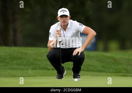 Englands Matt Wallace am zweiten Tag der ISPS HANDA UK Championship am Belfry, Sutton Coldfield. Stockfoto